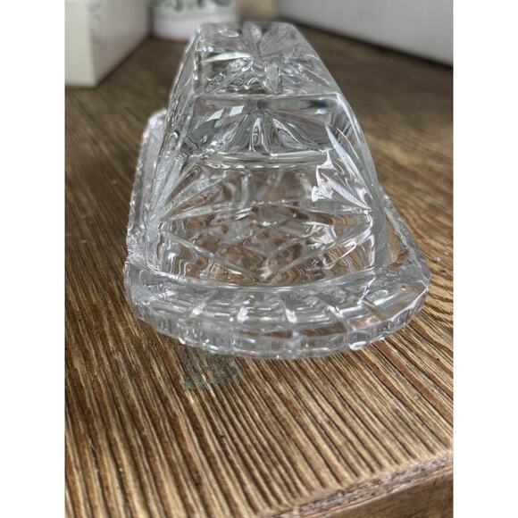 Miller Rogaska Crystal Butter Dish 7.5" w/ Cover Richmond Pattern Signed. READ - Picture 3 of 10